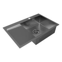 Мойка нерж. сталь KRONER 78F, PM217851-GMR, вороненая нерж. сталь, правая, 780х510мм, Paulmark