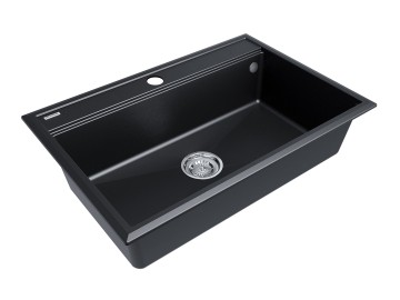 Мойка STEPIA 80, IT-GRANIT, PM117551-BLM, черный металлик, 750х510, Paulmark