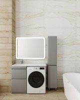 Тумба напольная STYLELINE "Даллас 110" Люкс Плюс серая под раковину ESTETUS Даллас 1100*480 левый