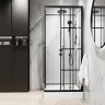 Душевая кабина Niagara Standart ST90/15QL/KL/BKT (90х90х225) низкий поддон(15см),черный,стекло прозрачное,3 места