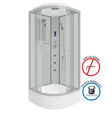 Душевая кабина Niagara Classic NG-3302-14F (100х100х215) средний поддон(26см),стекло матовое,4 места