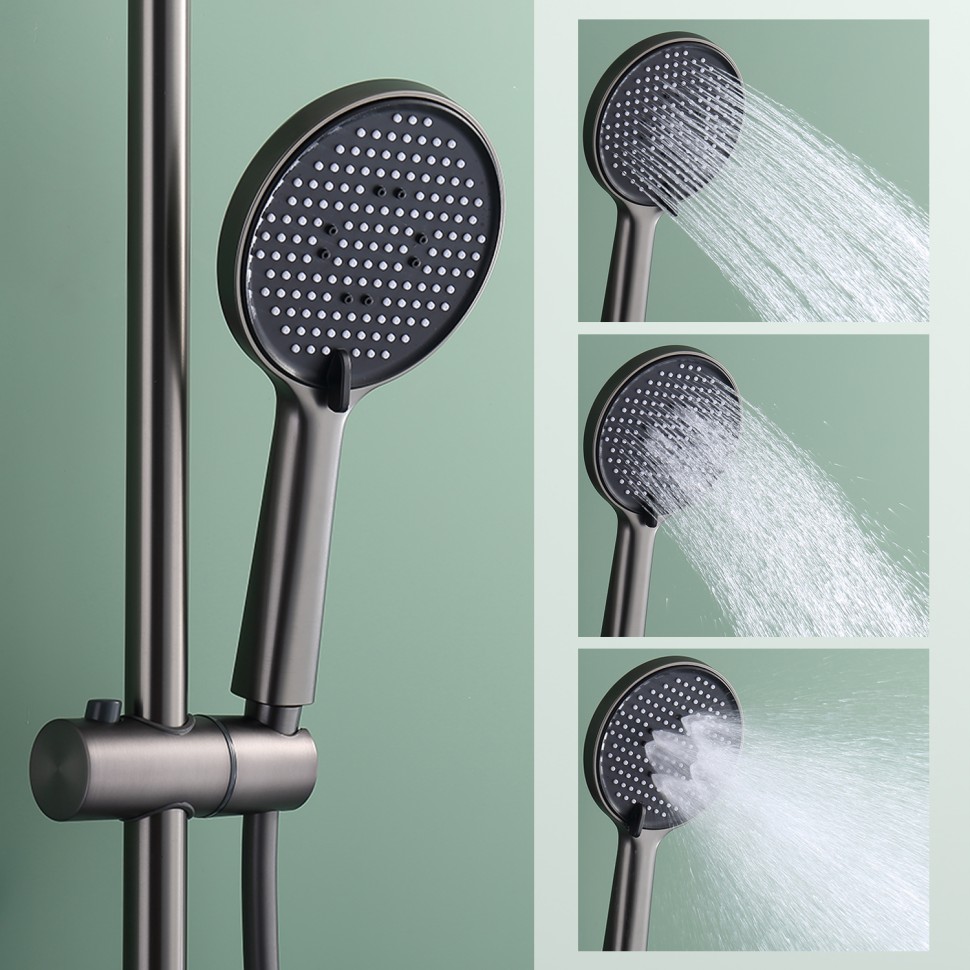 Душевая система Splenka с термостатом для ванны S223.26.09 Графит