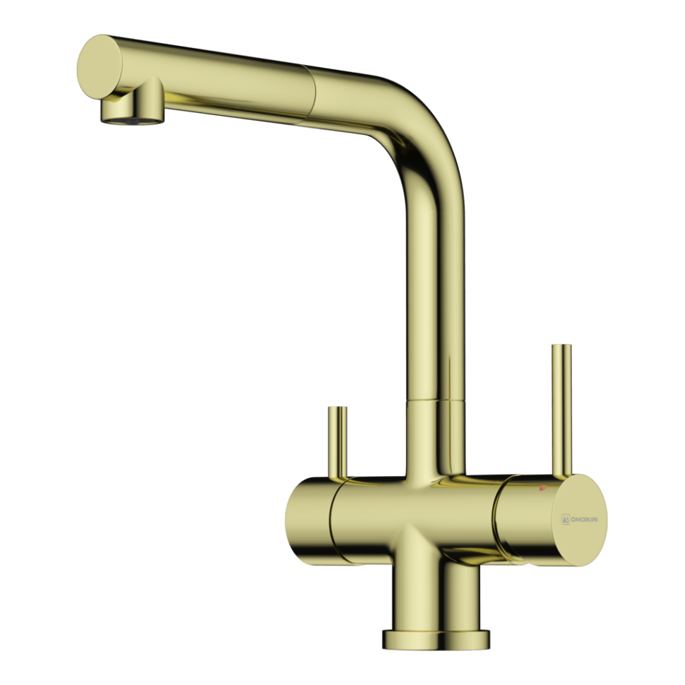 Смеситель для кухни Omoikiri Takamatsu-S-LG латунь/светлое золото