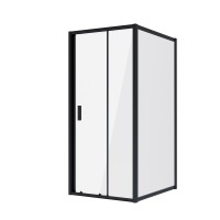 Душевое ограждение Niagara Nova NG-82-8AB-A90B (80х90х195) прямоугольник,черный, дверь раздвижная,стекло прозрачное,2 места