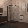 Душевой угол Veconi Rovigo RV-13, 1200x1200x1950, черный, стекло прозрачное