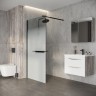 Душевая перегородка Niagara Nova NG-582-12BLACK (120х200) черный матовый,стекло белый градиент,1 место