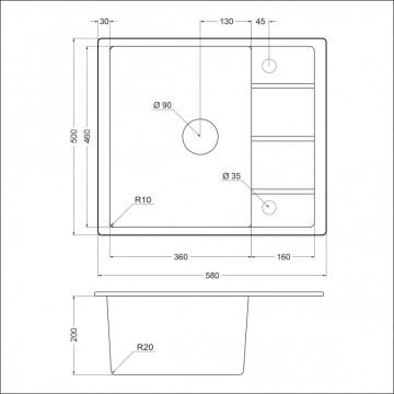 Мойка EMQ-1580.Q EMQ-1580.Q Антрацит