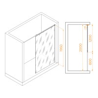 Душевая перегородка RGW WA-033 (Прозрачное, 1200)