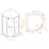 Душевой уголок RGW HO-084Gb (Прозрачное, 1000x1000)