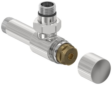 Вентиль угловой под шестигранник (G 1/2" НР х G 1/2" НР)