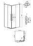 Душевое ограждение Grossman Galaxy 1/2.K33.01.80.42.00-1/2.K33.01.70.42.00 (80х70х195) раздвижная,графит сатин,стекло прозрачное,2 места