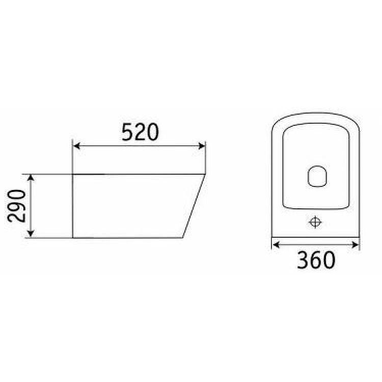 Биде Ceramalux NS5370MB
