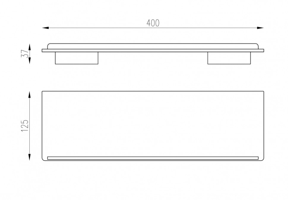 Полка ABBER Funktion AA1162 хром