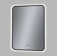 Зеркало ELEGANS-норма BLACK (600*800*45) LED с сенсорным выключателем и подогревом