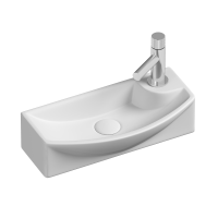 Умывальник подвесной прямоугольный с крепежом (чаша слева, отверстие под смеситель справа) Element 455x220x130мм