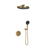 Душевой комплект SANCOS Space встраиваемый c термостатическим смесителем, цвет брашированное золото , арт. SC3006BG
