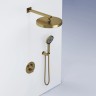 Душевой комплект SANCOS Space встраиваемый c термостатическим смесителем, цвет брашированное золото , арт. SC3006BG