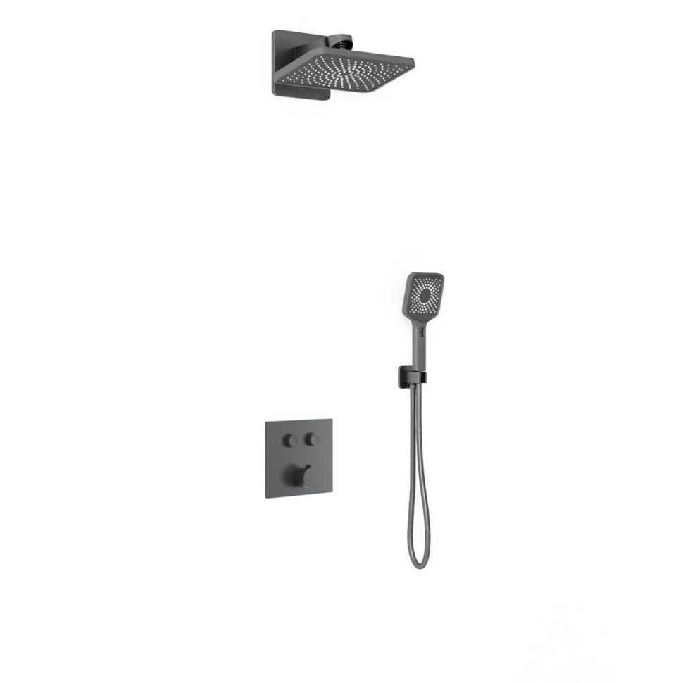 Душевой комплект Inspire VSFW-421I4GM встраиваемый, двухрежимный, вороненая сталь