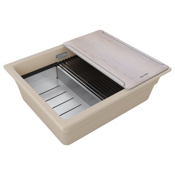 Мойка LUMI-MULTI SINK 55 UNI, IT-GRANIT, LU-MULTI 55-LA, латте, 550х450, Paulmark