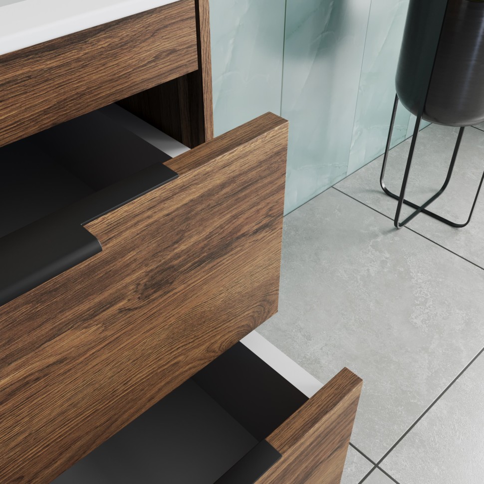 База под раковину Vincea  Chiara 2D 600 подвесная, 2 выкатных ящика soft-close, C.Oak