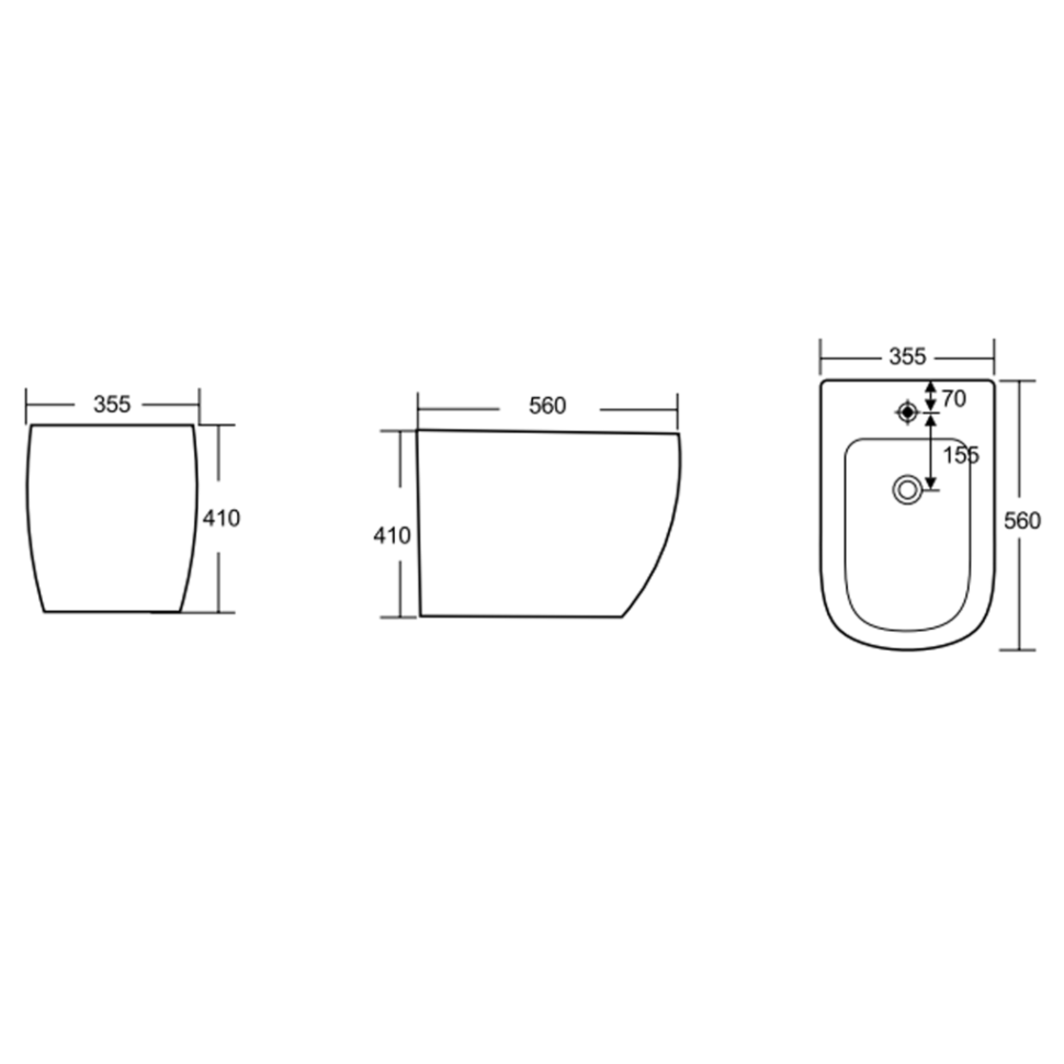 Биде IBERICA BLANCA BILBAO BIDE глянцевый белый (IB.BLA.B32)