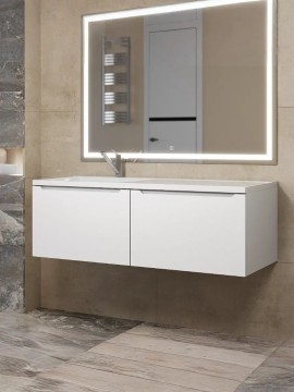 Тумба под раковину Uperwood Tanos 120 см, левая, белая
