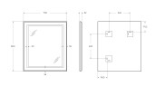 Зеркало BelBagno SPC-KRAFT-700-800-SENS-NERO
