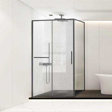 Душевой уголок Слим Софт (Slim Soft) VSR-1SS9012CLGM, 1200*900, вороненая сталь, стекло прозрачное