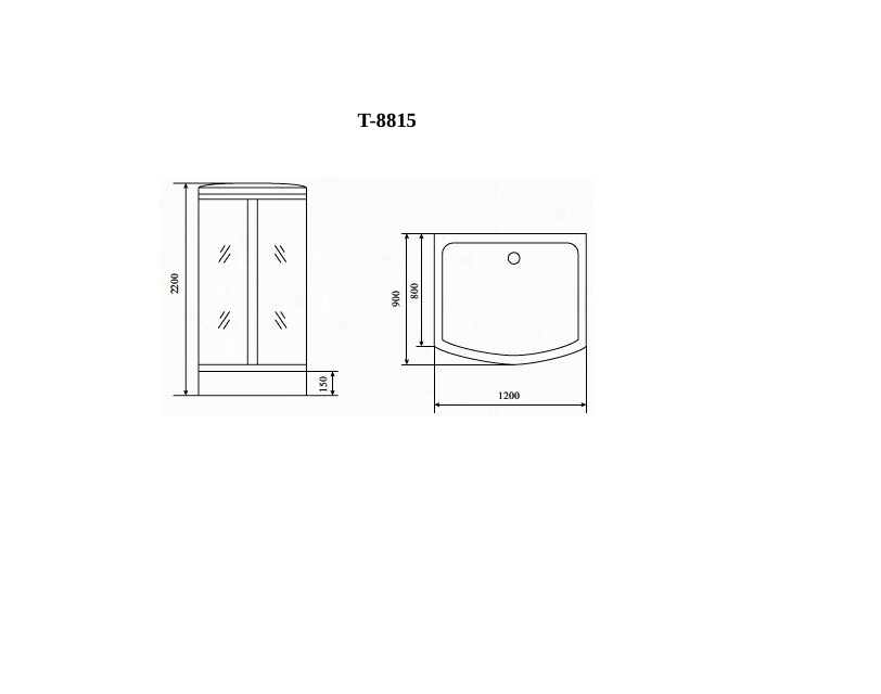 Timo Comfort T-8815 Fabric Glass душевая кабина 120*90*220+турецкая баня хамам+стульчик прозрачный