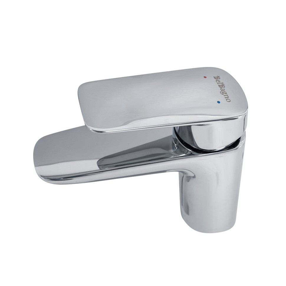 Смеситель для раковины без донного клапана BelBagno DUE-LVM-CRM-W0
