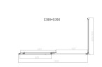 Душевой уголок Слим-Н (Slim-N) VSR-4SN8013CLBN, 1300*800, брашированный никель, стекло прозрачное
