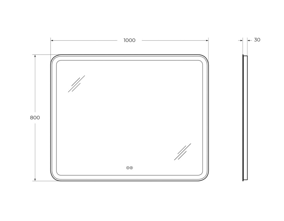 Зеркало с функцией памяти CEZARES CZR-SPC-MC-1000-800-RGB-TCH