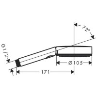 Ручной душ Hansgrohe Pulsify, 3jеt, Асtivаtiоn, настенный, цвет: хром 24100000