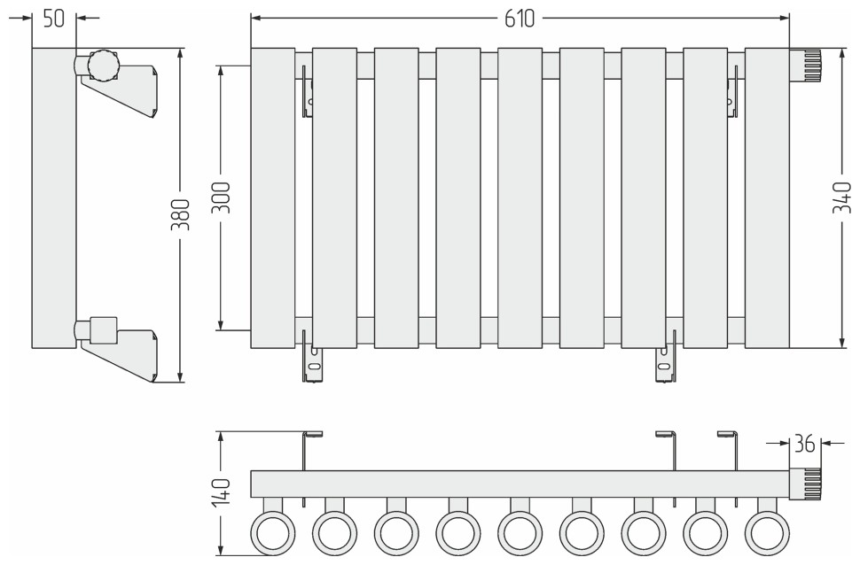 Кумир-0 EU50 правый 300х610 9 секций