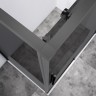 Душевой уголок Слим-Н (Слим-Н (Slim-N)) VSR-4SN9013CGGM, 1300*900, вороненая сталь, стекло тонированное