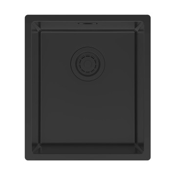 Мойка LASSAN 38 UNI, нерж. сталь, LA38-MBN, матовый черный, NANO-PVD, 380х440мм, Paulmark