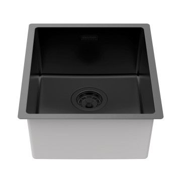 Мойка LASSAN 38 UNI, нерж. сталь, LA38-MBN, матовый черный, NANO-PVD, 380х440мм, Paulmark
