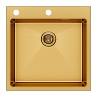 Мойка нерж. сталь KRONER-EDGE 51, PM775151-BG, брашированное золото, 510х510мм, Paulmark