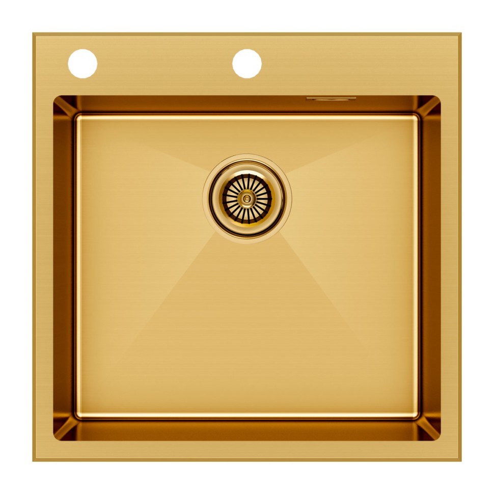 Мойка нерж. сталь KRONER-EDGE 51, PM775151-BG, брашированное золото, 510х510мм, Paulmark