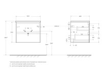 База под раковину подвесная BelBagno KRAFT-600-2C-SO-CG Cemento Grigio