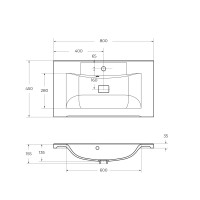Раковина из литьевого мрамора BelBagno BB800/450-LV-MR-PR
