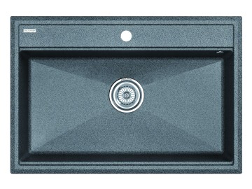 Мойка STEPIA 80, IT-GRANIT, PM117551-DG, графит, 750х510, Paulmark