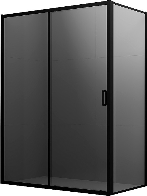 Душевое ограждение Ambassador Forsa 17022220ABB-100ABB (140х100х200) прямоугольник,черный,стекло тонированное,раздвижная,2 места