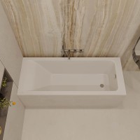 Ванна из искусственного камня SOLITA slim matt, 1800х700, белый, матовый
