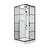 Душевая кабина Niagara Standart ST90/15QR/KL/BKT (90х90х225) низкий поддон(15см),черный,стекло прозрачное,3 места