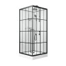 Душевая кабина Niagara Standart ST90/15QR/KL/BKT (90х90х225) низкий поддон(15см),черный,стекло прозрачное,3 места