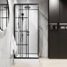 Душевая кабина Niagara Standart ST90/15QR/KL/BKT (90х90х225) низкий поддон(15см),черный,стекло прозрачное,3 места