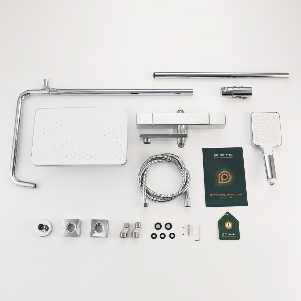 Душевая система Splenka с термостатом для ванны S224.26 Хром