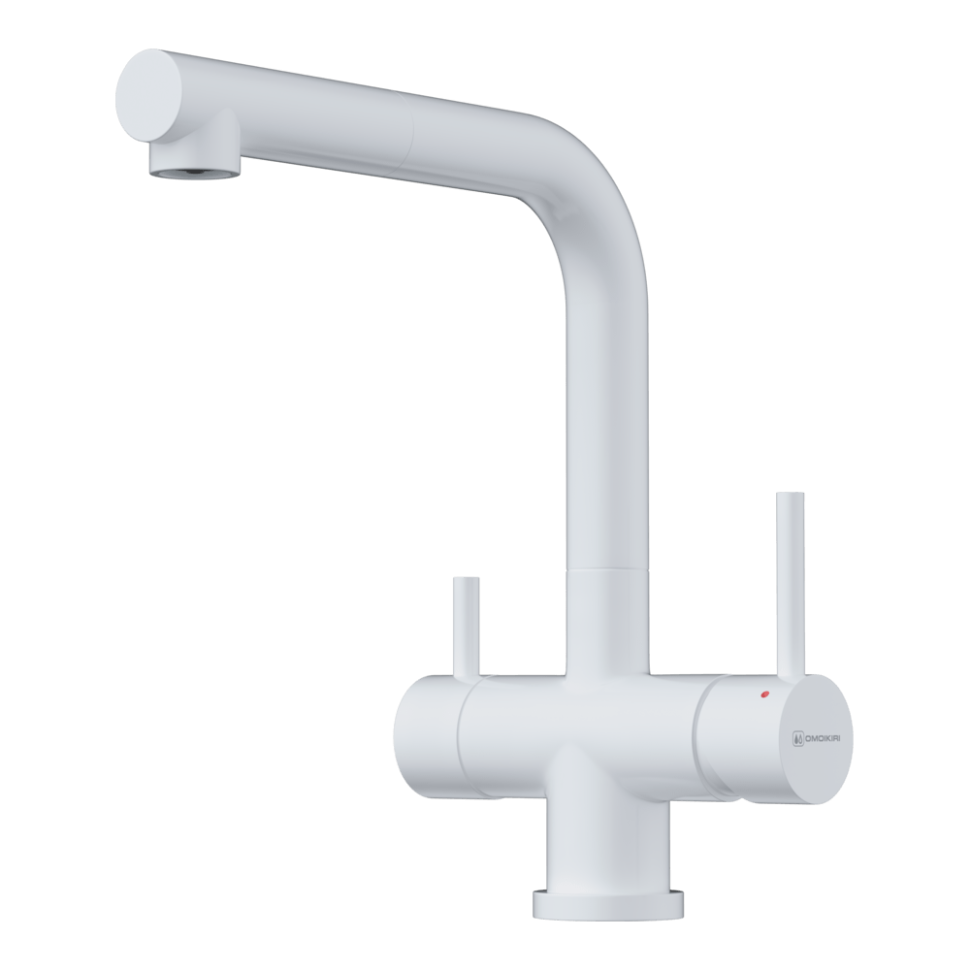 Смеситель для кухни Omoikiri Takamatsu-S-WH латунь/белый