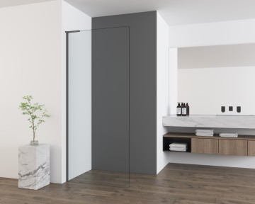 Душевая перегородка Волк-Ин (Walk-In) VSW-7HA800CLGM, 800*2000, вороненая сталь, стекло прозрачное